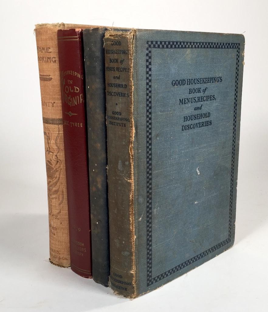 Lot of Culinary and Housekeeping Books: Lot of Culinary and Housekeeping Books, M.C.Tyree, Housekeeping in Old Virginia; Francois Tanty, Home Cooking; Lucy Allen, A Book of Hors D'Oeuvres, and the Good Housekeeping Book of Menus, Recipes, e