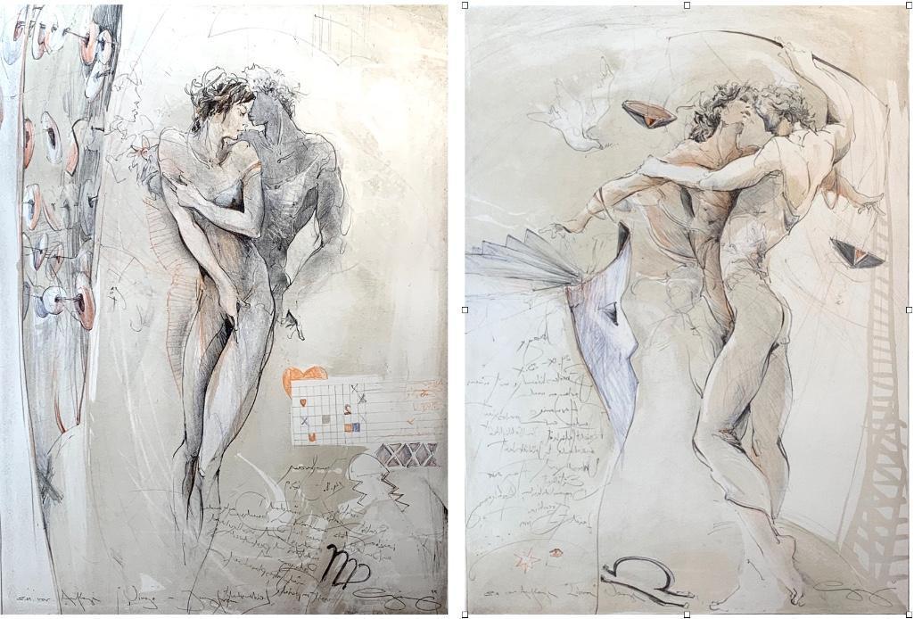 Two Lithographs by Jurgen Gorg (German, b.1951) (1 of 8)