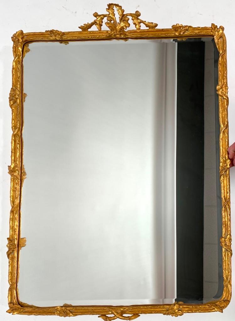 Oak Motif Gilt Wood Mirror, Modern (1 of 4)