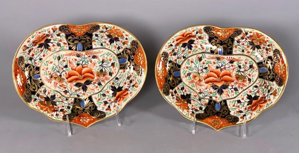 Pair of Derby Imari Heart Shaped Dishes, c.1800-25 (1 of 5)