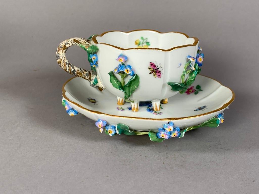 Meissen Footed Cup and Saucer (1 of 7)