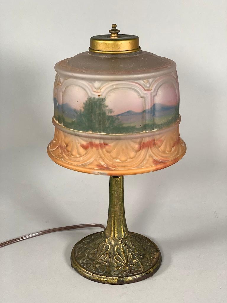 Reverse Painted Boudoir Lamp (1 of 5)
