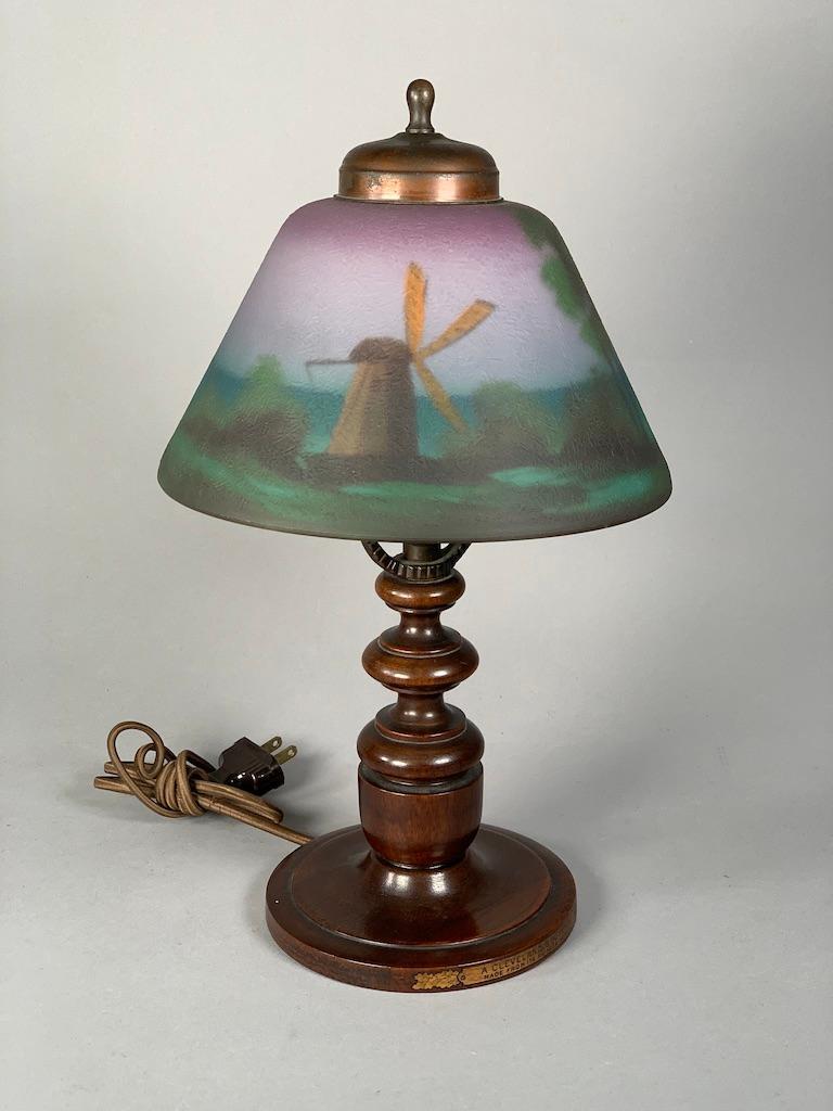 Reverse Painted Lamp, Cleveland Shaft Spring Co. (1 of 8)