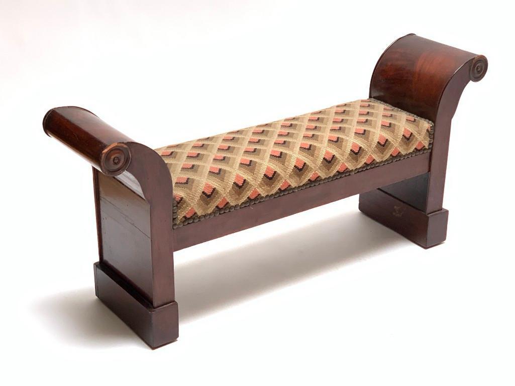 Empire Mahogany Scroll Footrest/Bench (1 of 7)