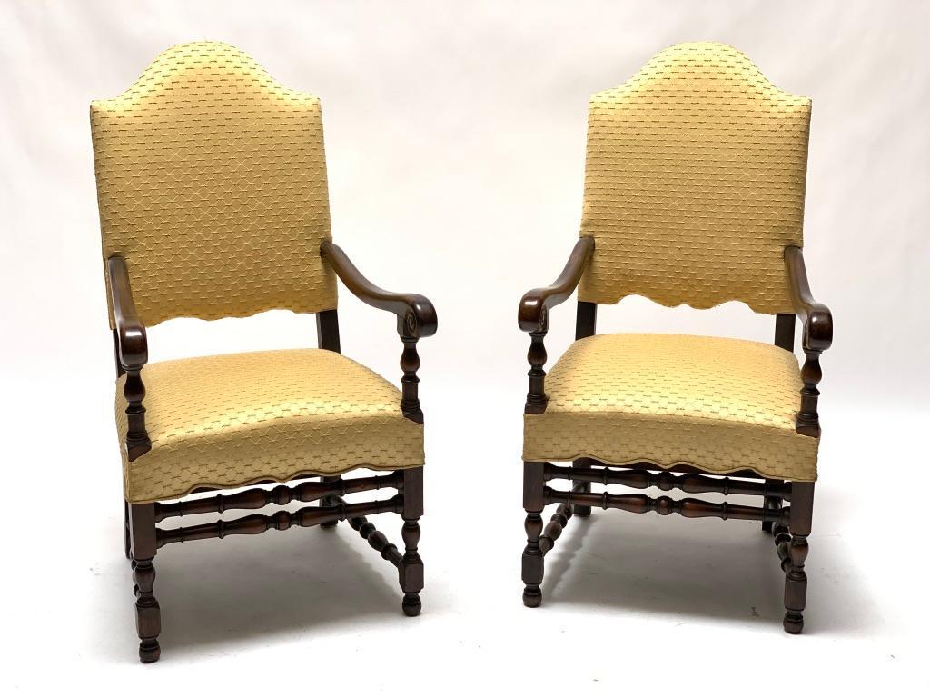 Pair of Charles II Style Armchairs (1 of 6)