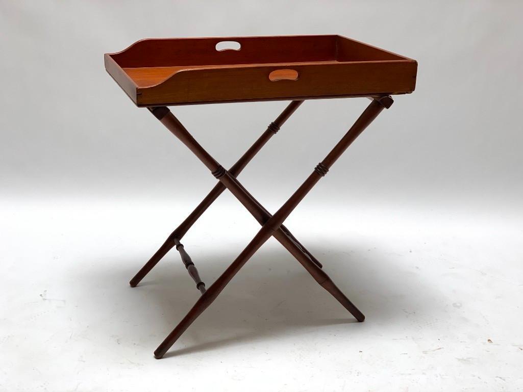 Mahogany Butler's Tray Table on Stand (1 of 4)