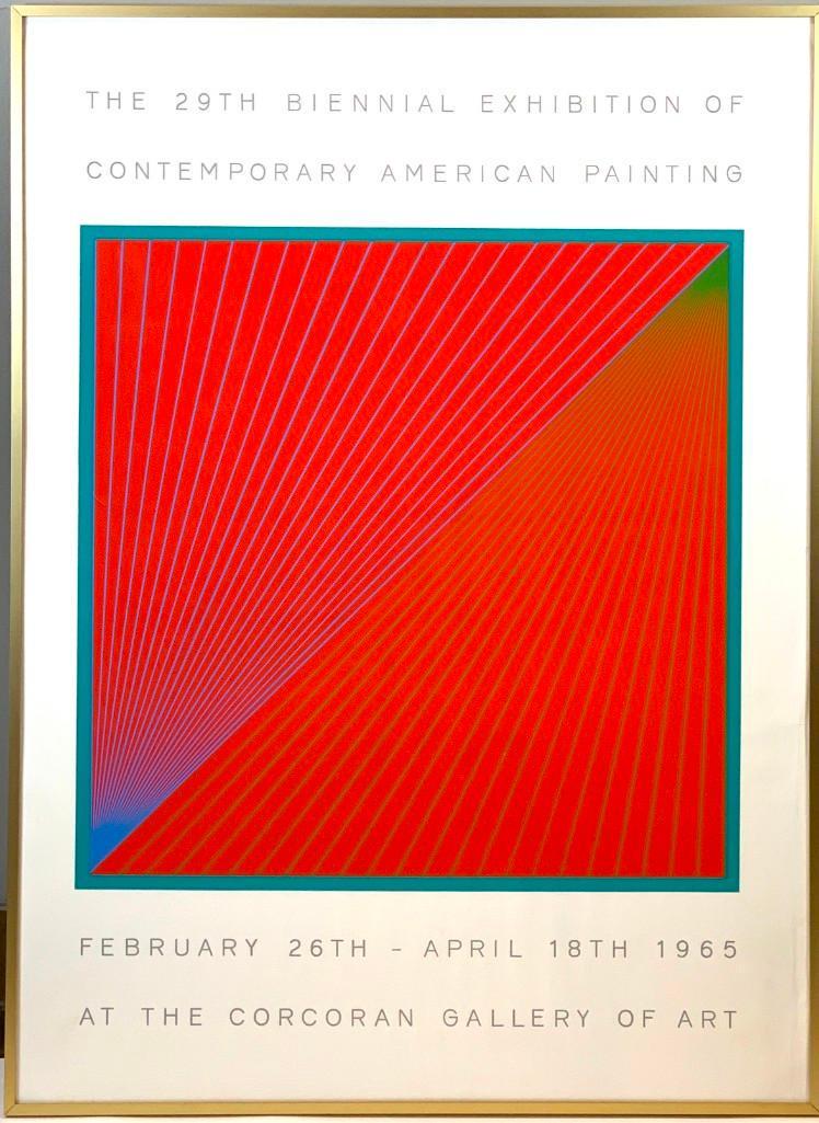 Richard Anuszkiewicz (American, 1930-2020): Richard Anuszkiewicz (American, 1930-2020) Exhibition Poster, "The 29th Biennial Exhibition of Contemporary American Paintings, Corcoran Gallery of Art," 1965. Serigraph, framed. Dimensions: 40.5 x 29