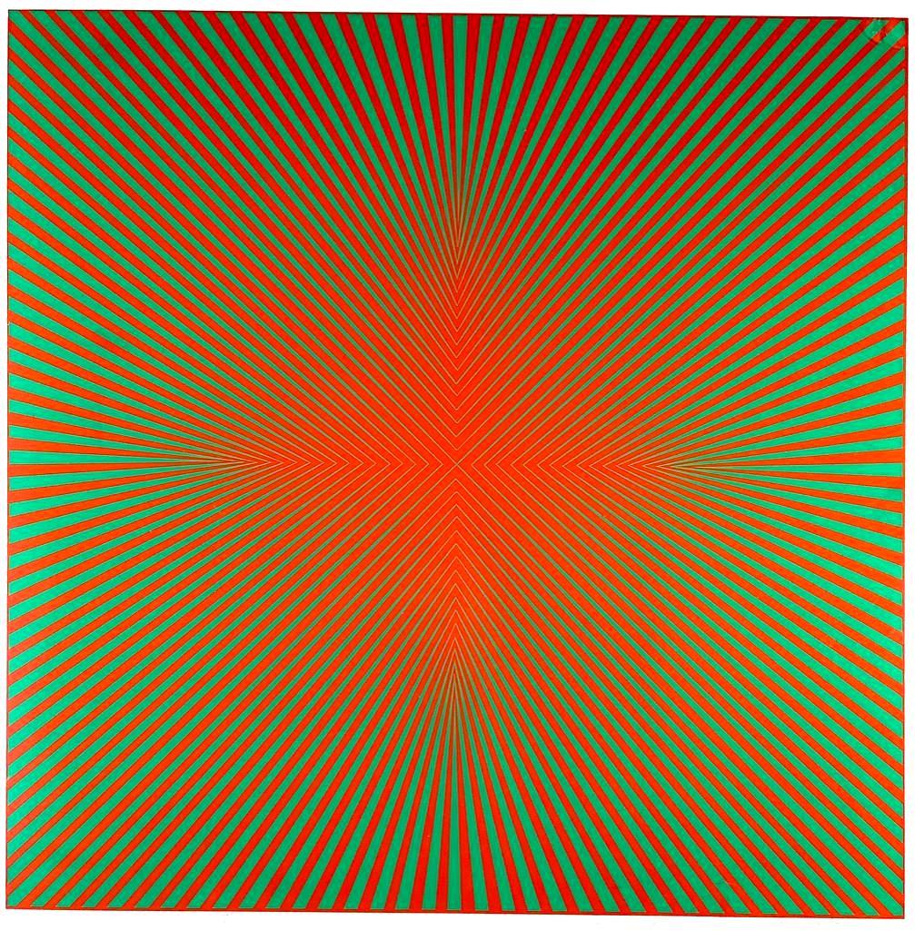 Roy Ahlgren (American, 1927-2001): Roy Ahlgren (American, 1927-2001) " Homage to the Cross II," screenprint, 2nd edition, signed in pencil, lower right, numbered 21/100, titled. Matted and shrink wrapped. Dimensions: 17 x 16.5 in. Imag