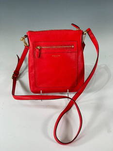 Coach Legacy Leather Swingpack in Red NWT: Coach® Legacy Leather Swingpack in Red. Crossbody style with adjustable strap. Brass hardware Suggested Retail $148.00 Model Number: 47989 Dimension: 9 x 8 in. Condition: New with tags; small dent in