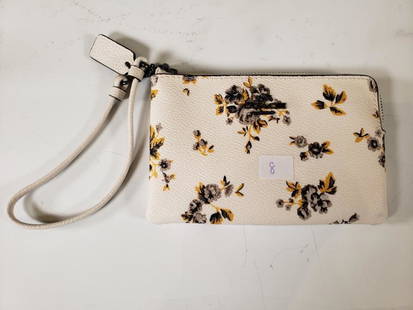 Coach Prairie Print Small Wristlet in Chalk NW0T: Coach® Prairie Print Small Wristlet, in Chalk. Chalk Leather and Gunmetal Hardware. Model Number: 59389. Dimensions: 4.25 x 6.5 in. Condition: NWOT; Perhaps used once. NEUE Auctions is not affiliated