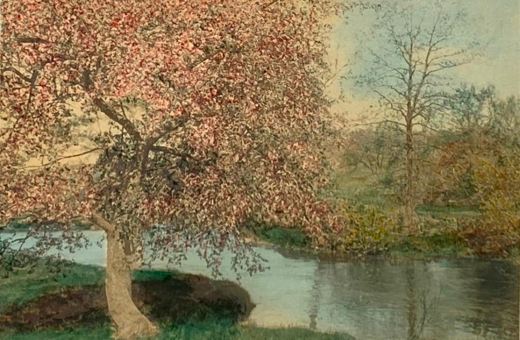 Wallace Nutting, "The Apple Tree By the Stream" (1 of 3)