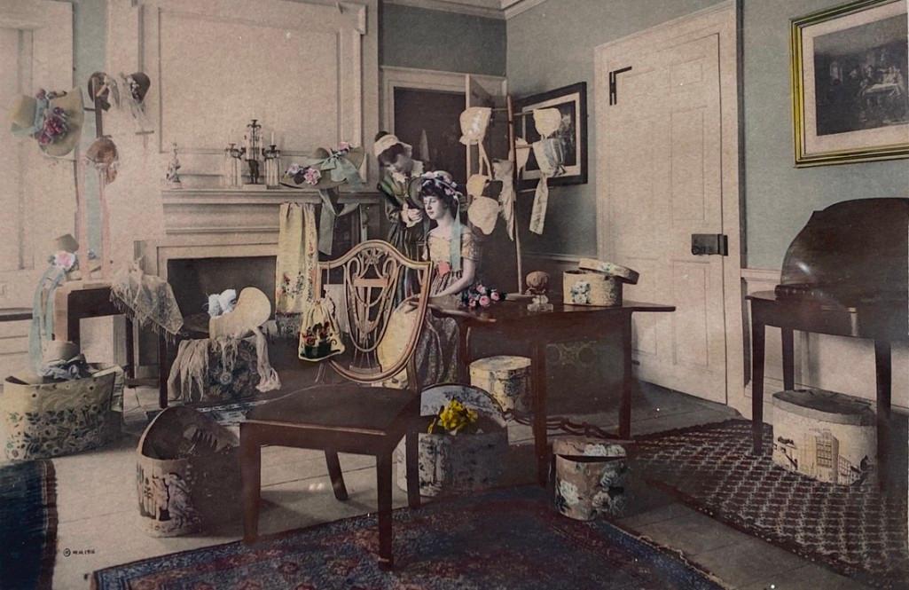 Wallace Nutting, "Anxious to Please": Wallace Nutting (American 1861-1941) "Anxious to Please," hand-colored photograph, signed in ink lower right, titled lower left, framed. Dimensions: 4.75 x 6.75 in. image siz 14.75 x 17.75 as framed.