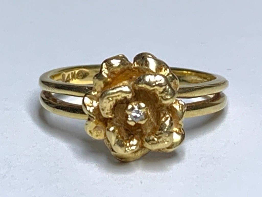 Antique 14K Gold Rose Ring (1 of 5)