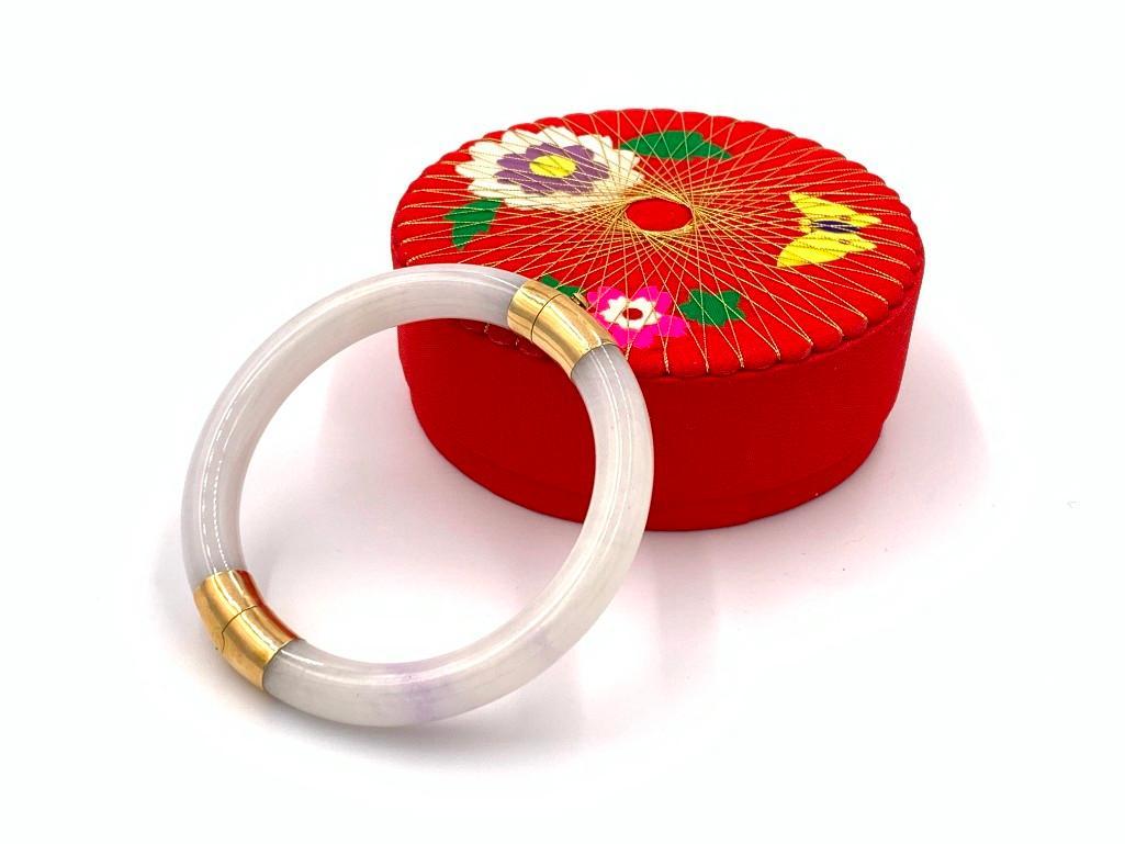 14K Gold and Jade Bangle from Gumps (1 of 9)