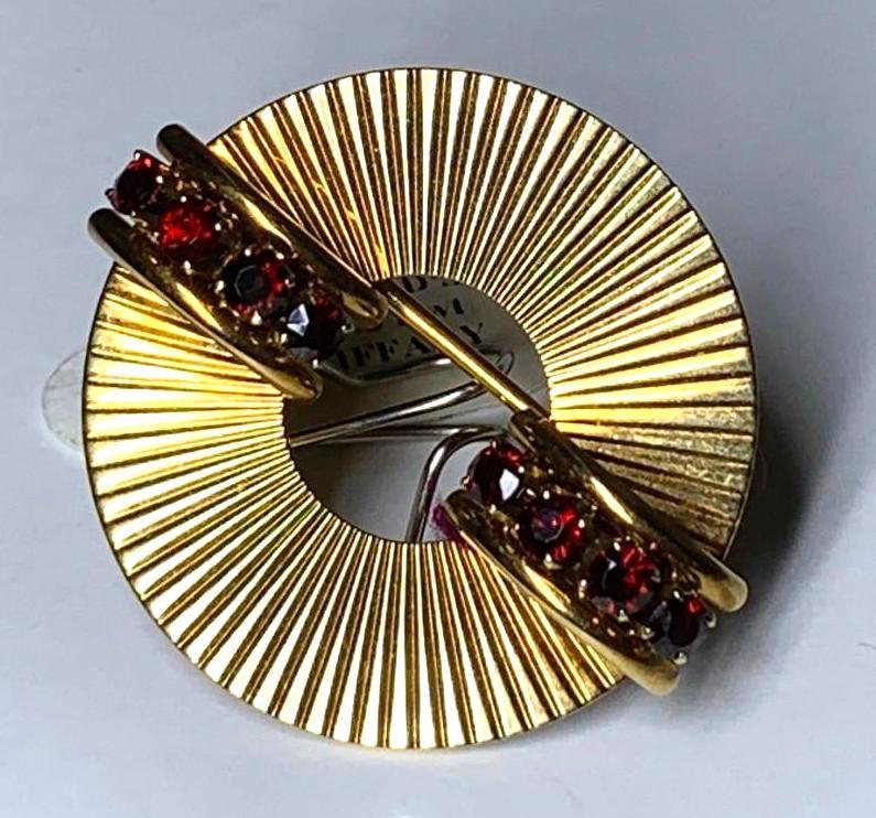 Tiffany 14k Yellow Gold and Garnet Pin (1 of 7)