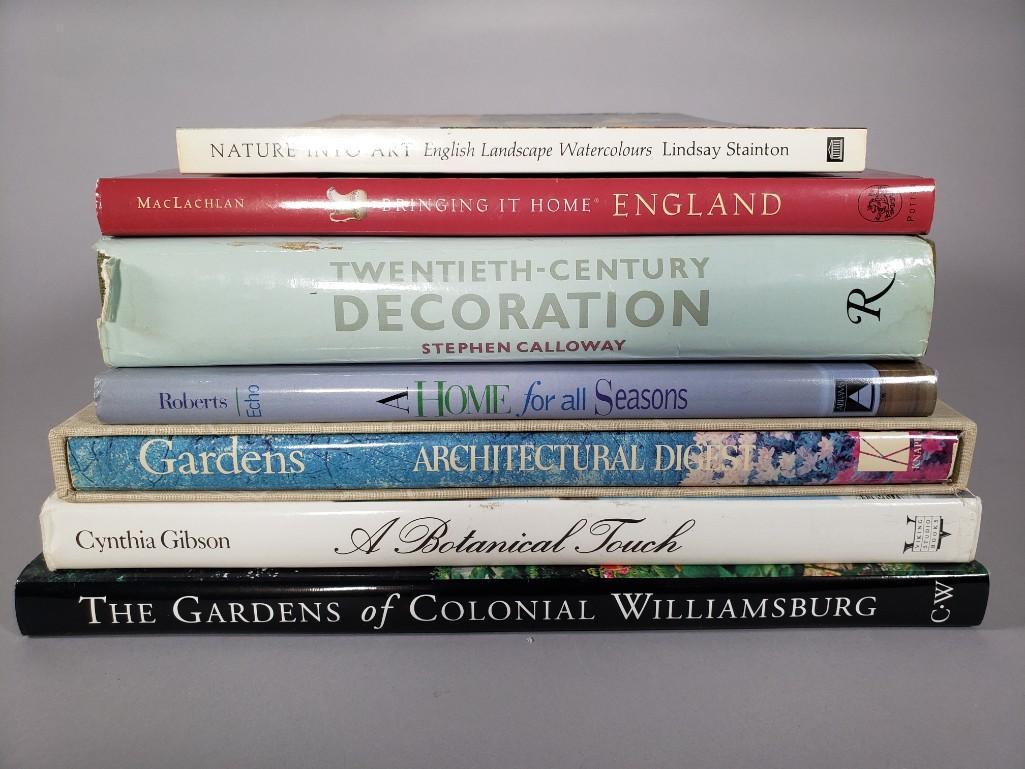 Seven Books Pertaining to Gardens, Design and Decor (1 of 2)