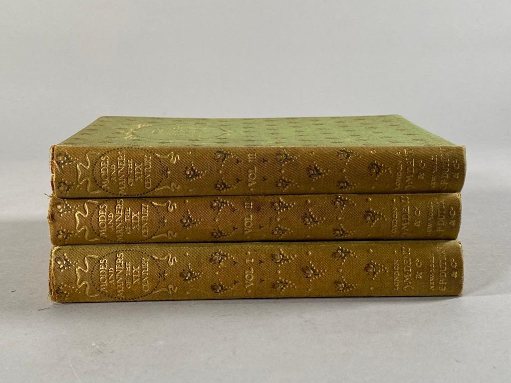 Three volumes, "Modes and Manners of the XIX Century" (1 of 2)