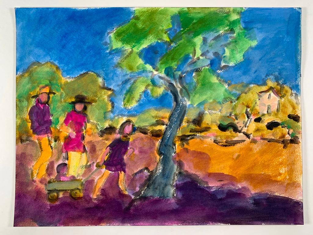 Algesa O'Sickey Watercolor, A Summer Outing (1 of 2)