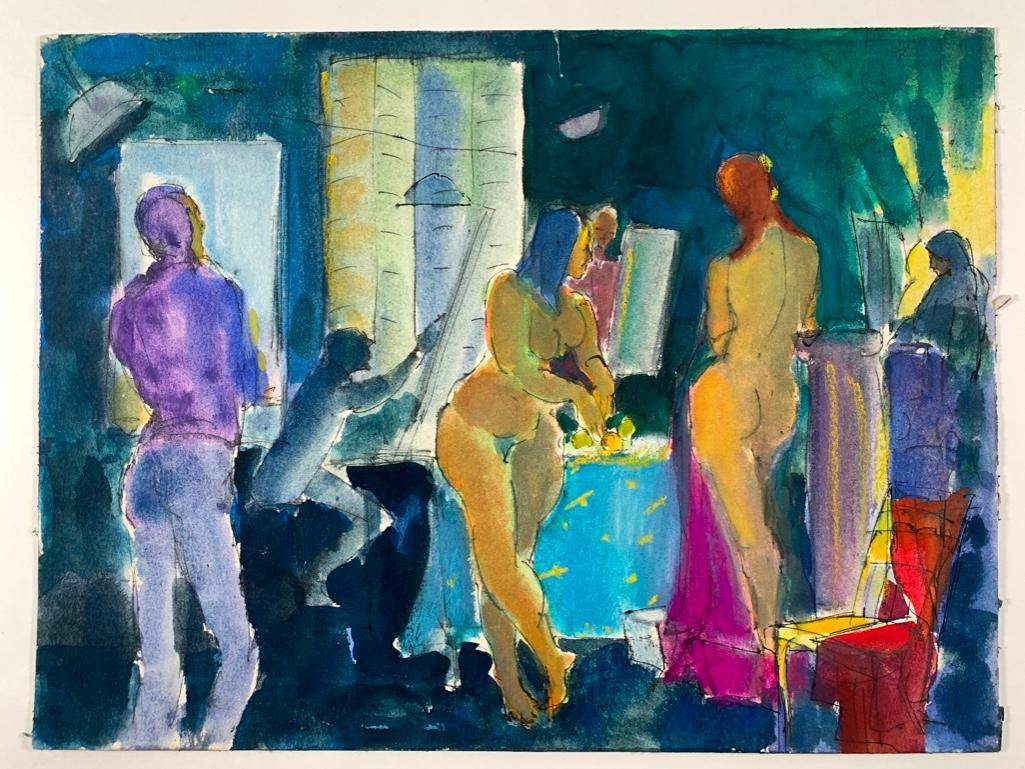 Algesa O'Sickey Watercolor, Figure Drawing Class (1 of 3)