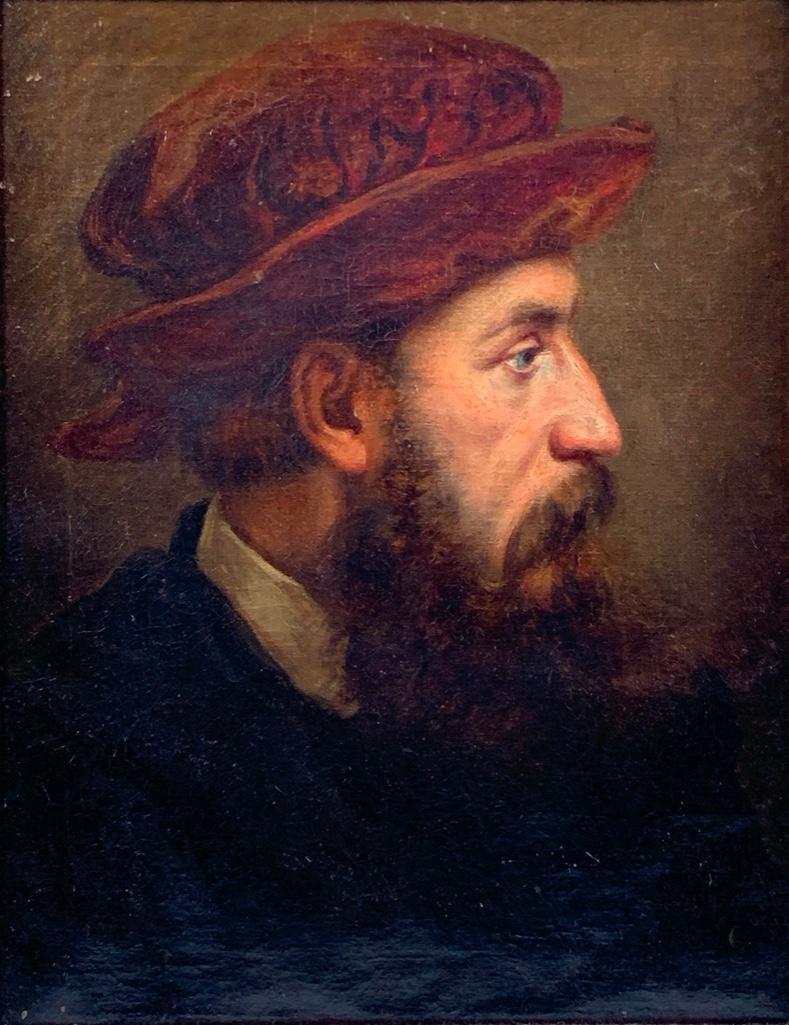 19thc. Continental School, Portrait of Artist of the (1 of 5)