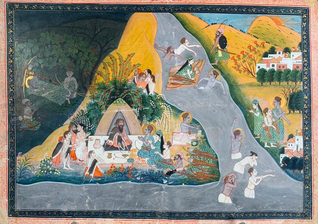 Ramayana Illustration, Rama and Sita Exiled in the (1 of 14)