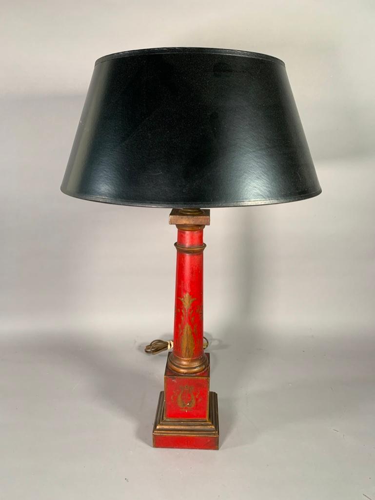 Empire Style Tole Peinte Table Lamp (1 of 5)
