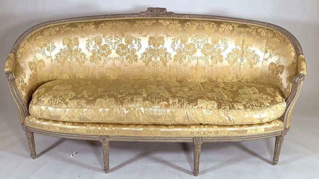 Louis XVI Gray Painted Canape, 18thc. (1 of 4)