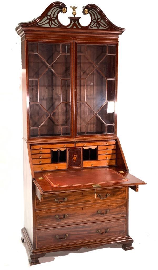 English Georgian Style Secretary Bookcase, c.1850 (1 of 15)