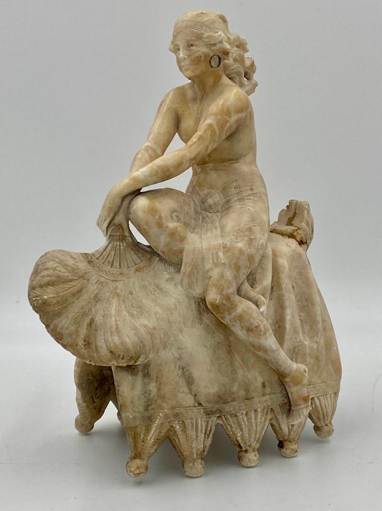 Carved Alabaster Girl in Camel Saddle (1 of 11)