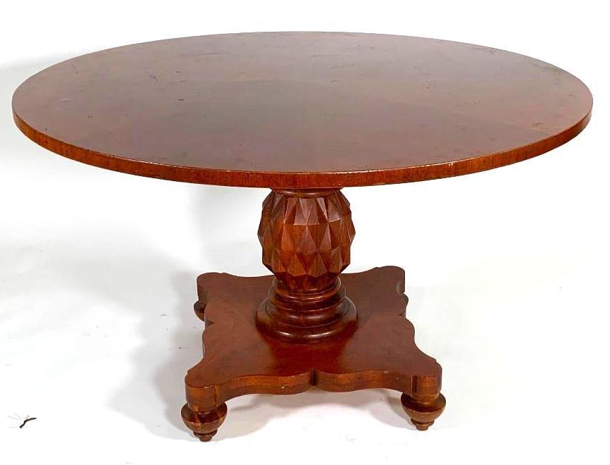 Walnut Center Table with Pineapple Form Base (1 of 7)