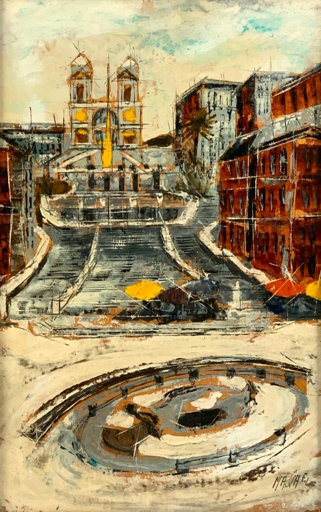 Lionel F. Massa Oil, "Piazza di Spagna" (1 of 9)