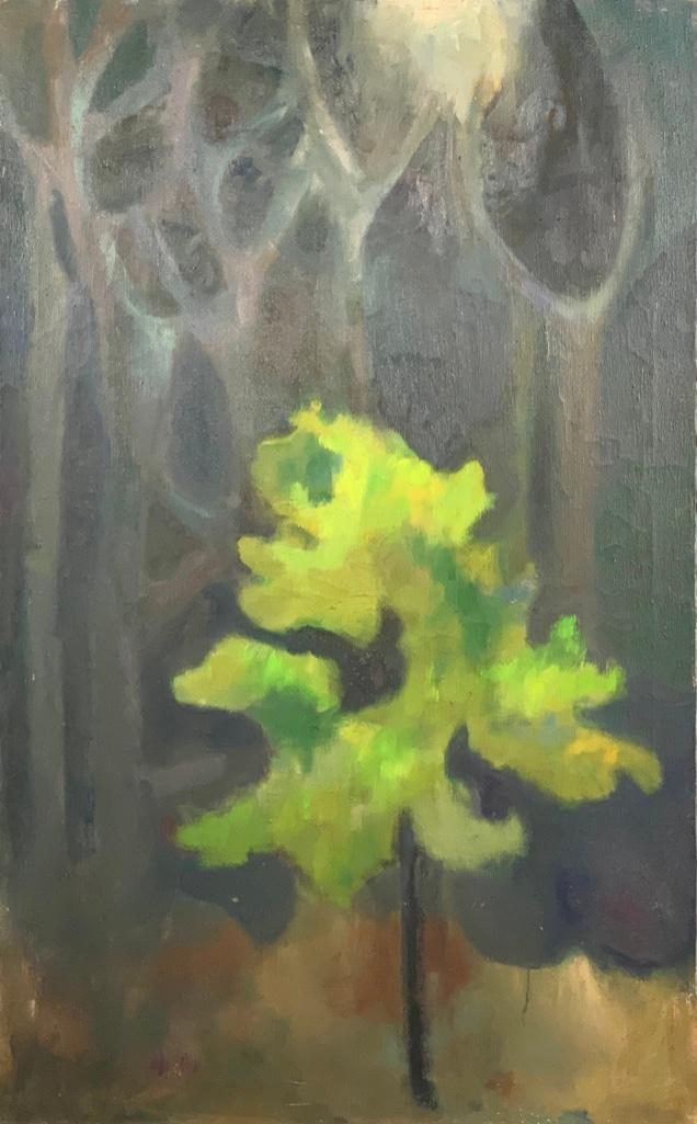 Jane Miller Oil, Green Tree in Moonlight (1 of 5)