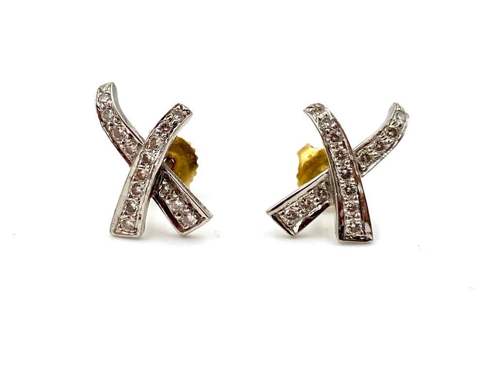 Pair of Platinum Diamond Earrings (1 of 3)