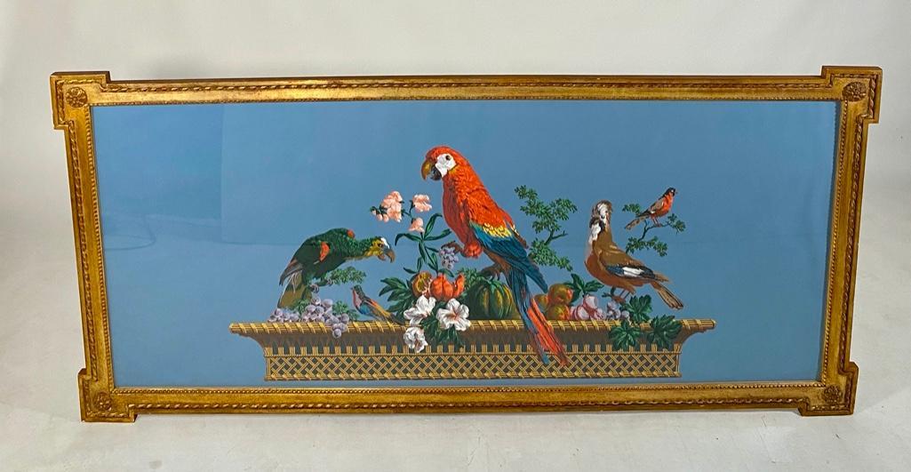 Large French Hand Blocked Wallpaper Panel, Framed (1 of 4)