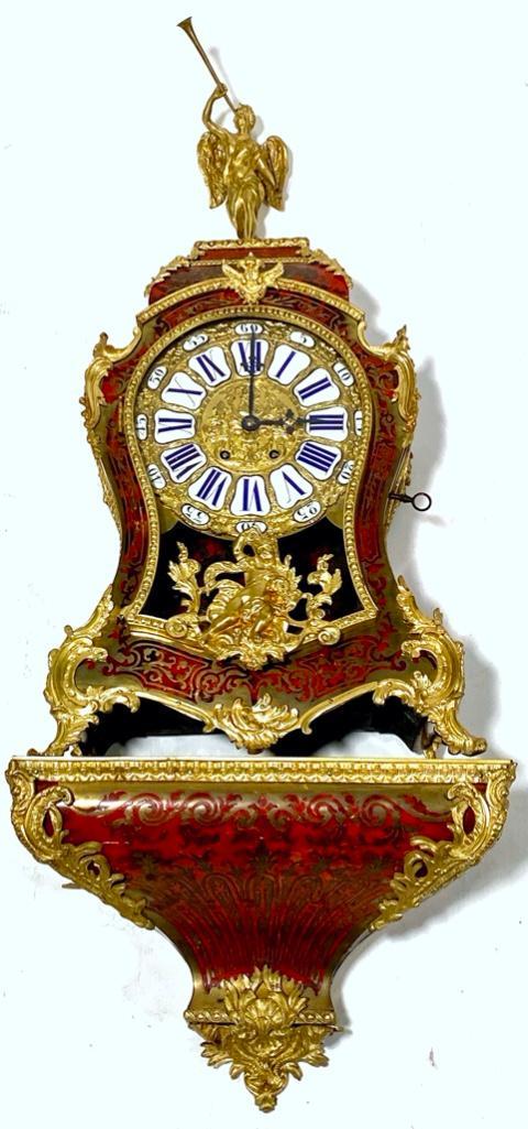 Louis XV Style Bouille & Ormolu Mounted Shelf Clock (1 of 10)