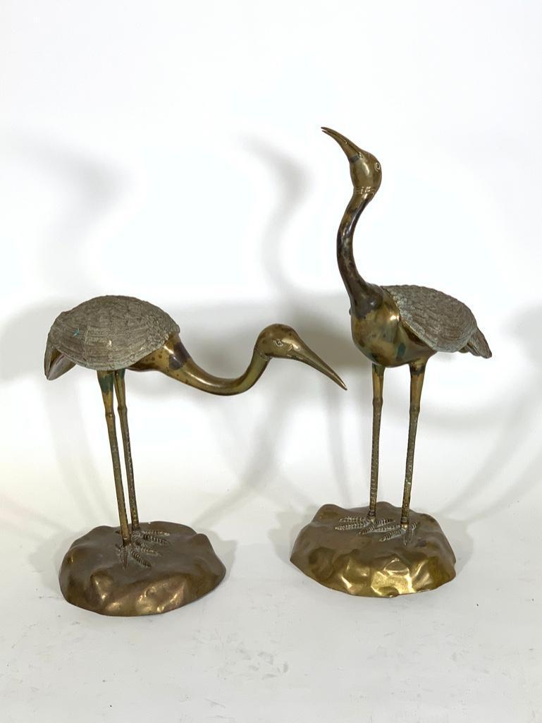 Pair of Brass Crane Figures (1 of 7)
