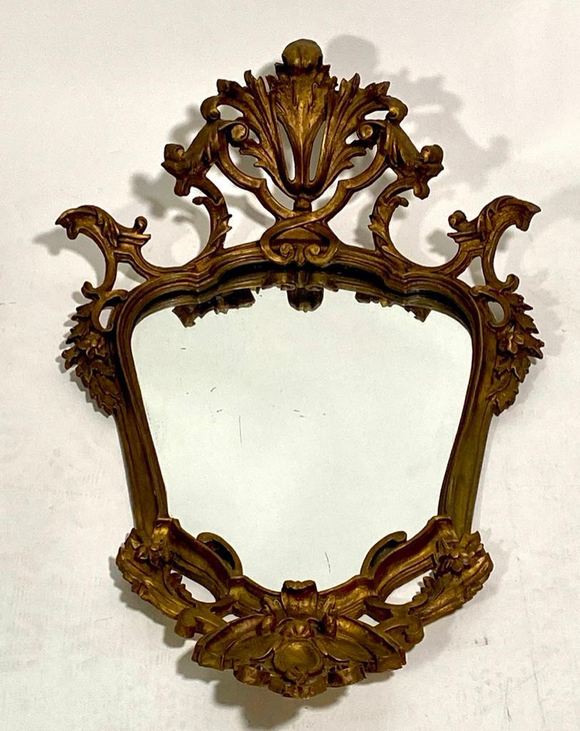 Shield Shape Gilt Wall Mirror (1 of 4)