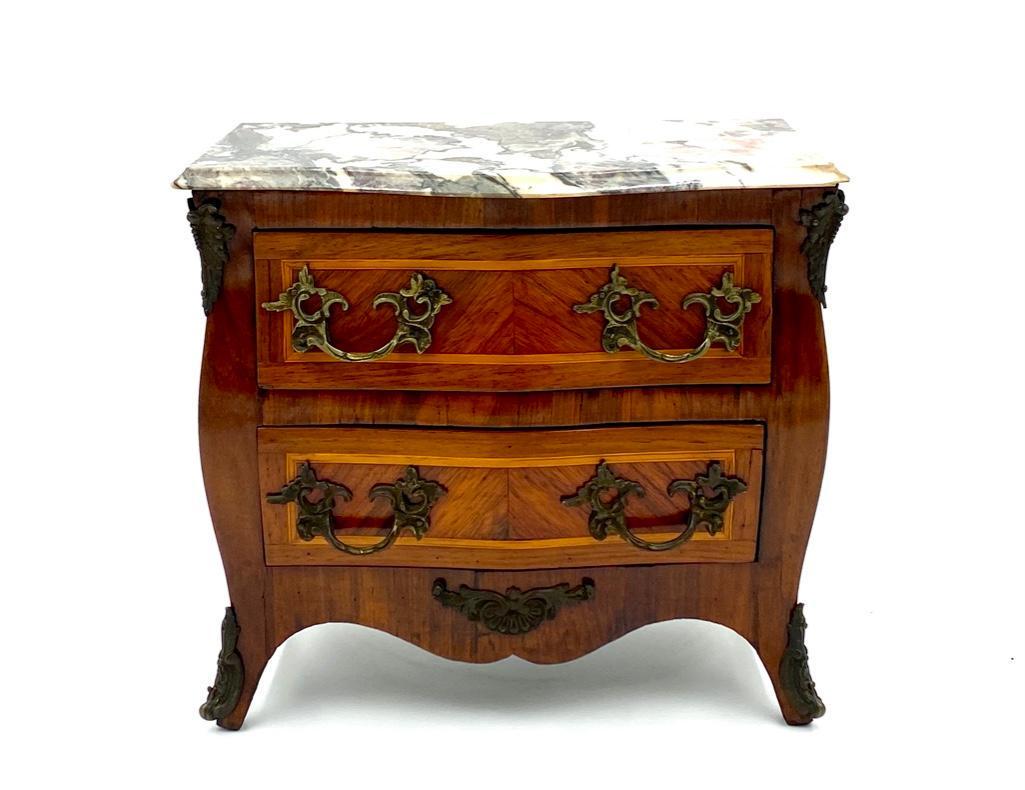 Miniature Louis XV Marble Top Commode, 19thc. (1 of 5)