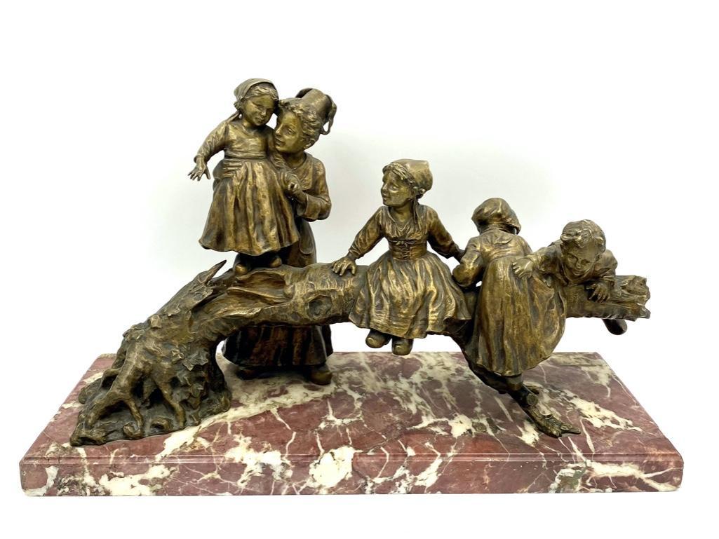Joseph D'Aste Bronze Figural Group (1 of 7)