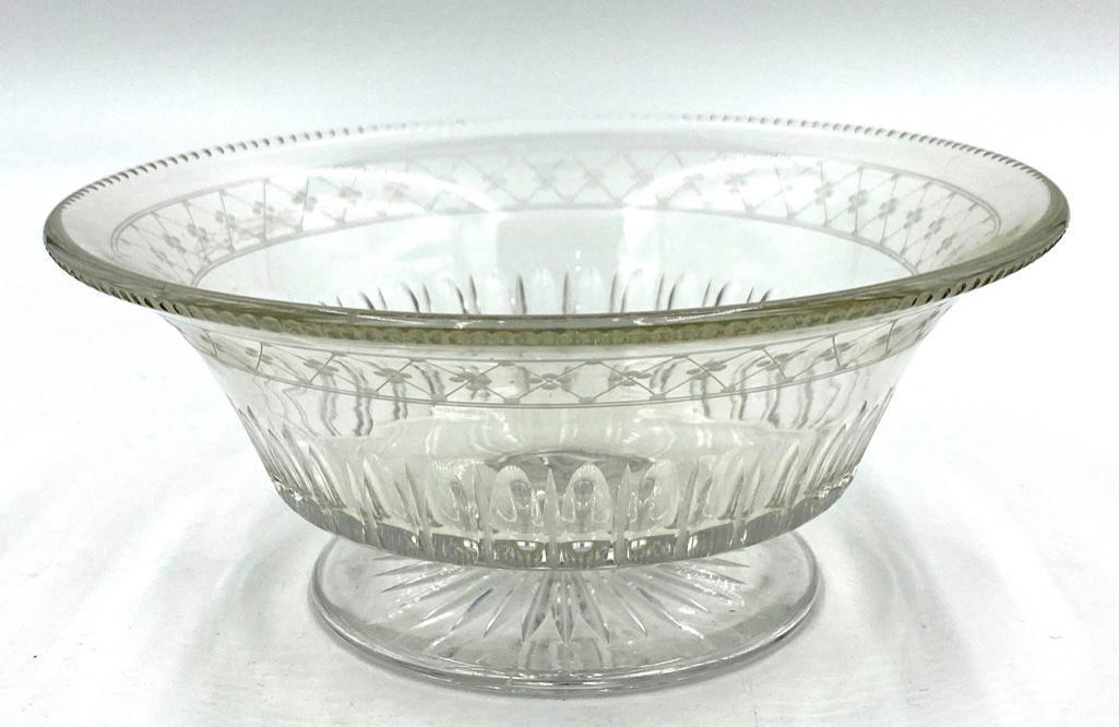Antique English Cut Crystal Footed Bowl (1 of 5)