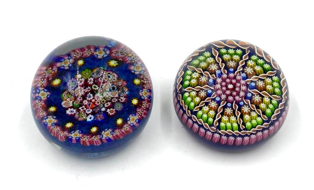 Two Millefiori Paperweights (1 of 1)
