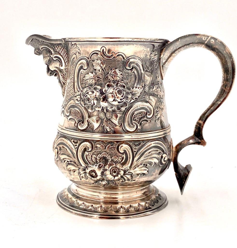 English Sterling Embossed Jug, Thomas Kendrick, 1772 (1 of 8)