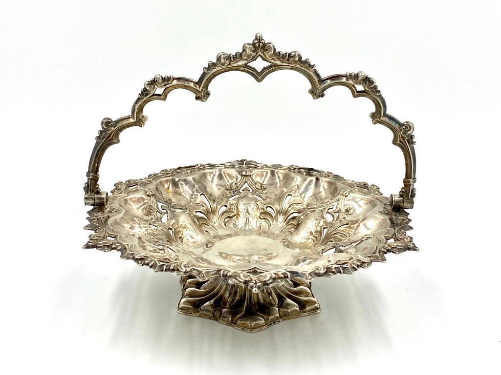 English Gothic Sterling Silver Cake Stand, Sheffield (1 of 7)