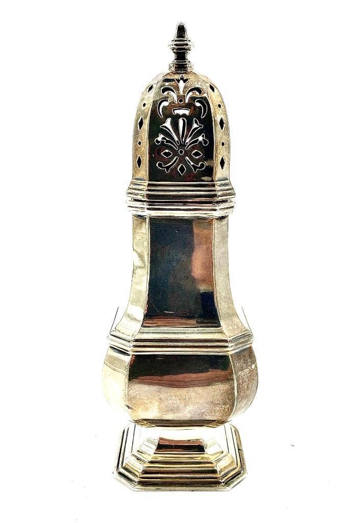 English Silver Muffineer, Birmingham, Adie Brothers (1 of 4)