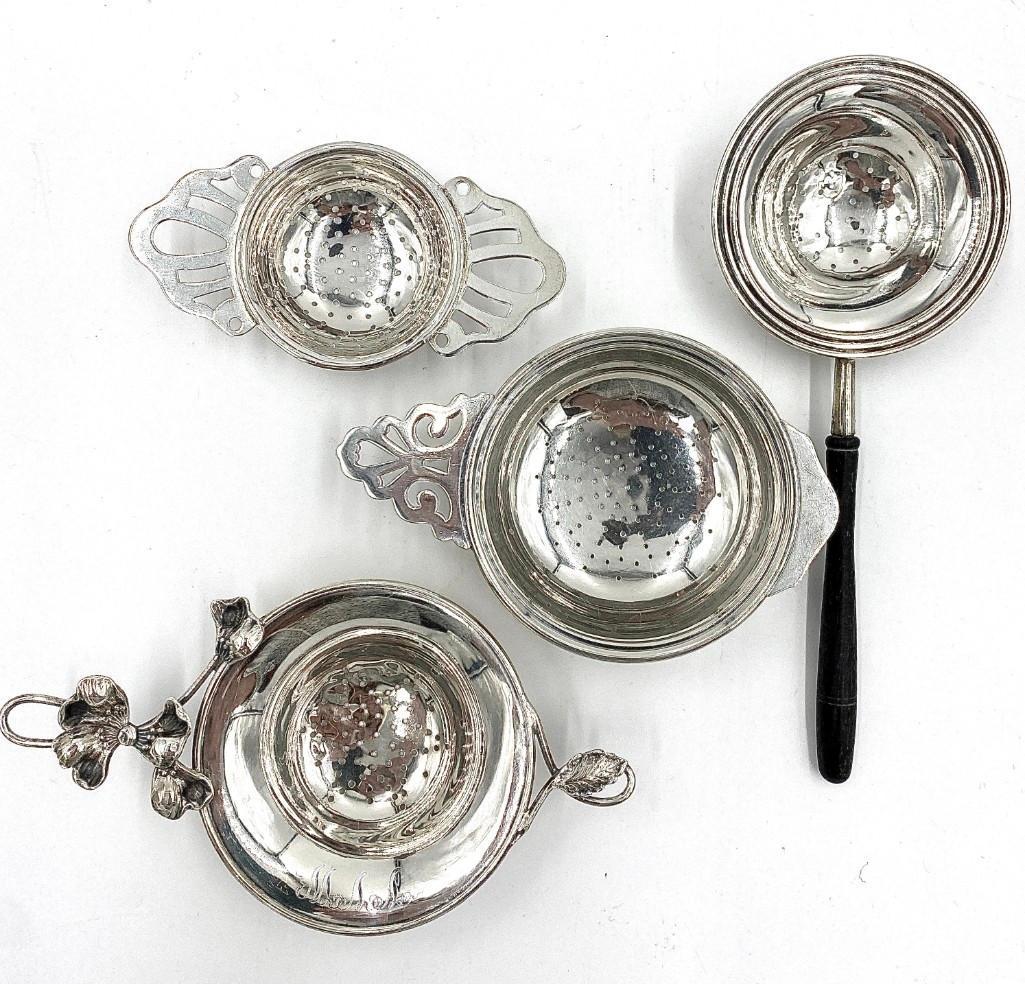 Lot of Sterling Silver Tea Strainers (1 of 6)