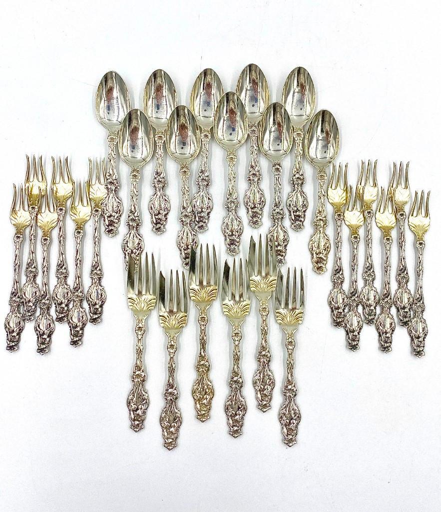 Lot of Whiting Lily Pattern Silver Flatware (1 of 8)