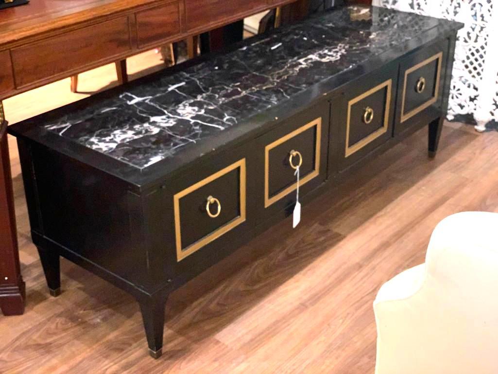 1970's Marble Top Console Cabinet (1 of 5)