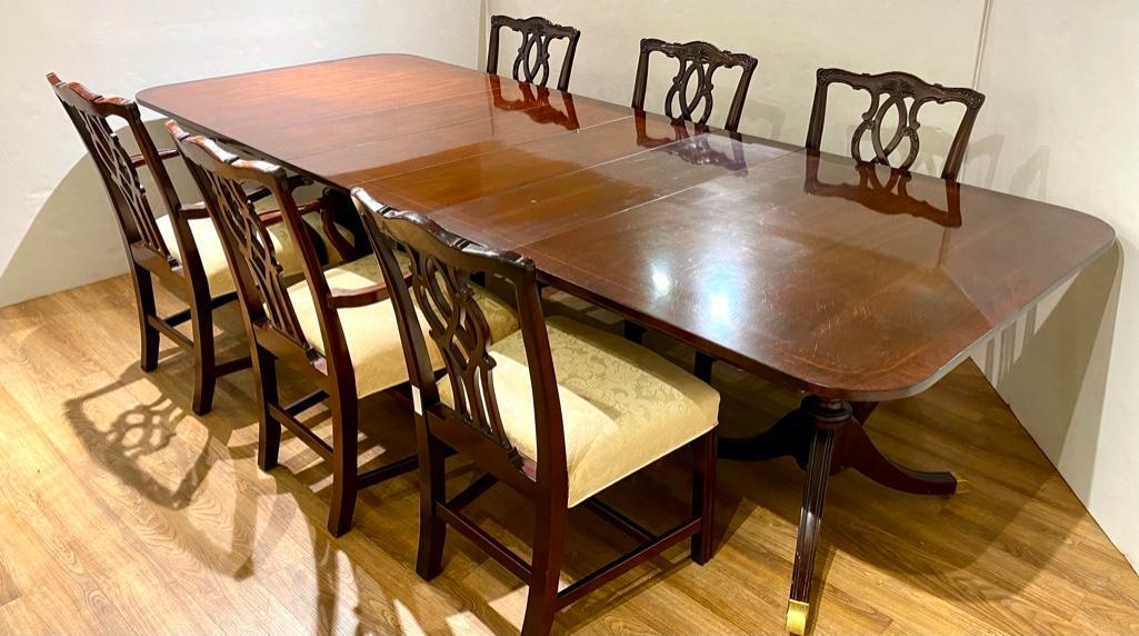 Kindel Two Pedestal Dining Table and Chairs (1 of 13)