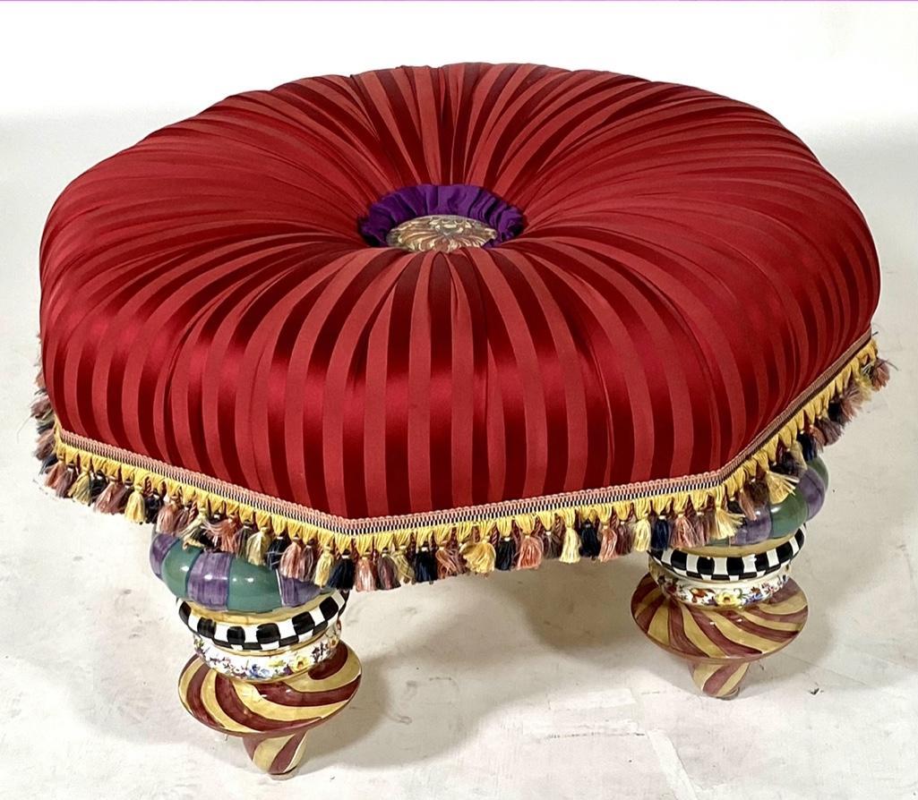 Mackenzie Childs Upholstered Tuffet (1 of 7)