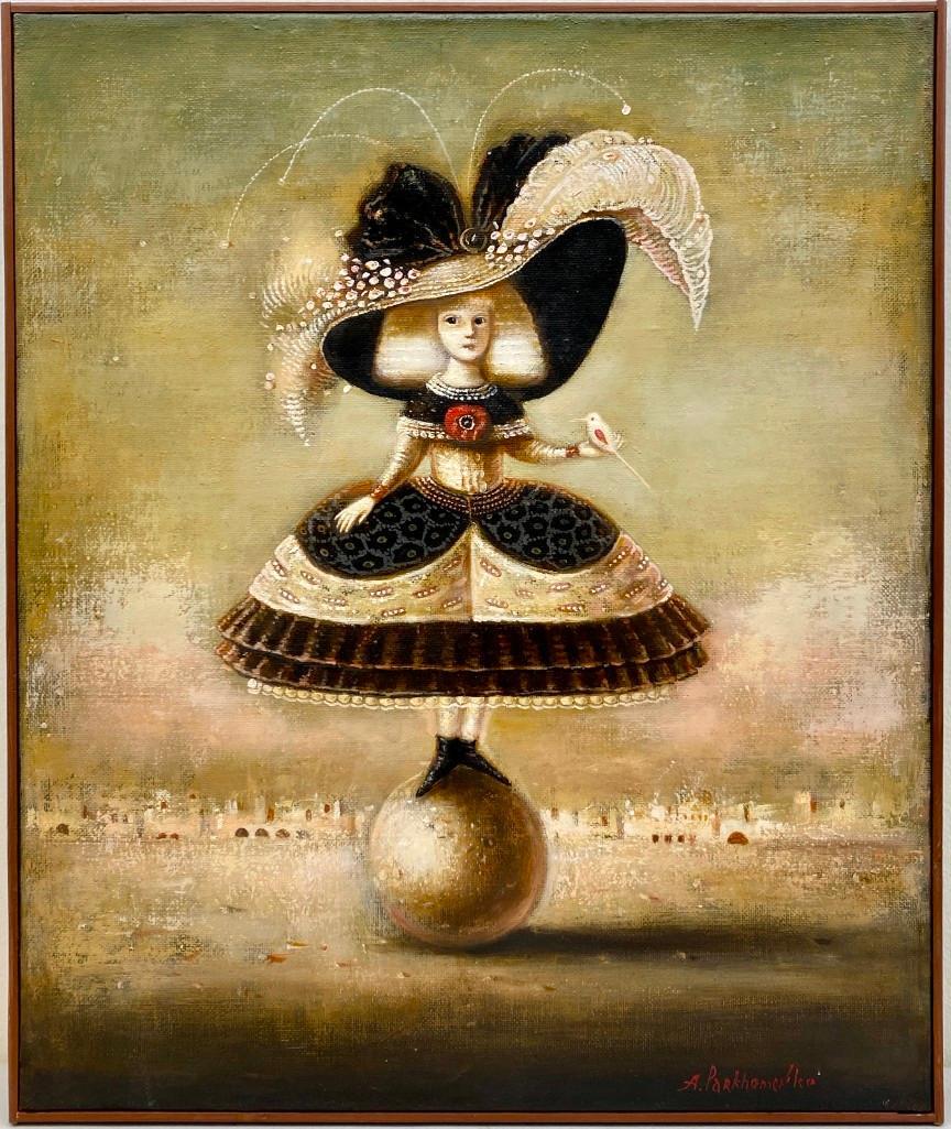 Alex B. Parkhomenko Oil, Girl with Bird on Ball (1 of 9)